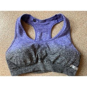 Gymshark Ombré Blue/Purple and Grey sports bra